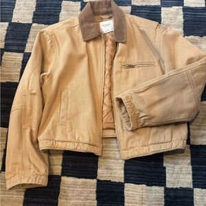 Abercrombie & Fitch Light Brown Corduroy Collar Jacket